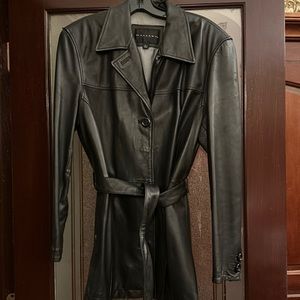 Black leather jacket